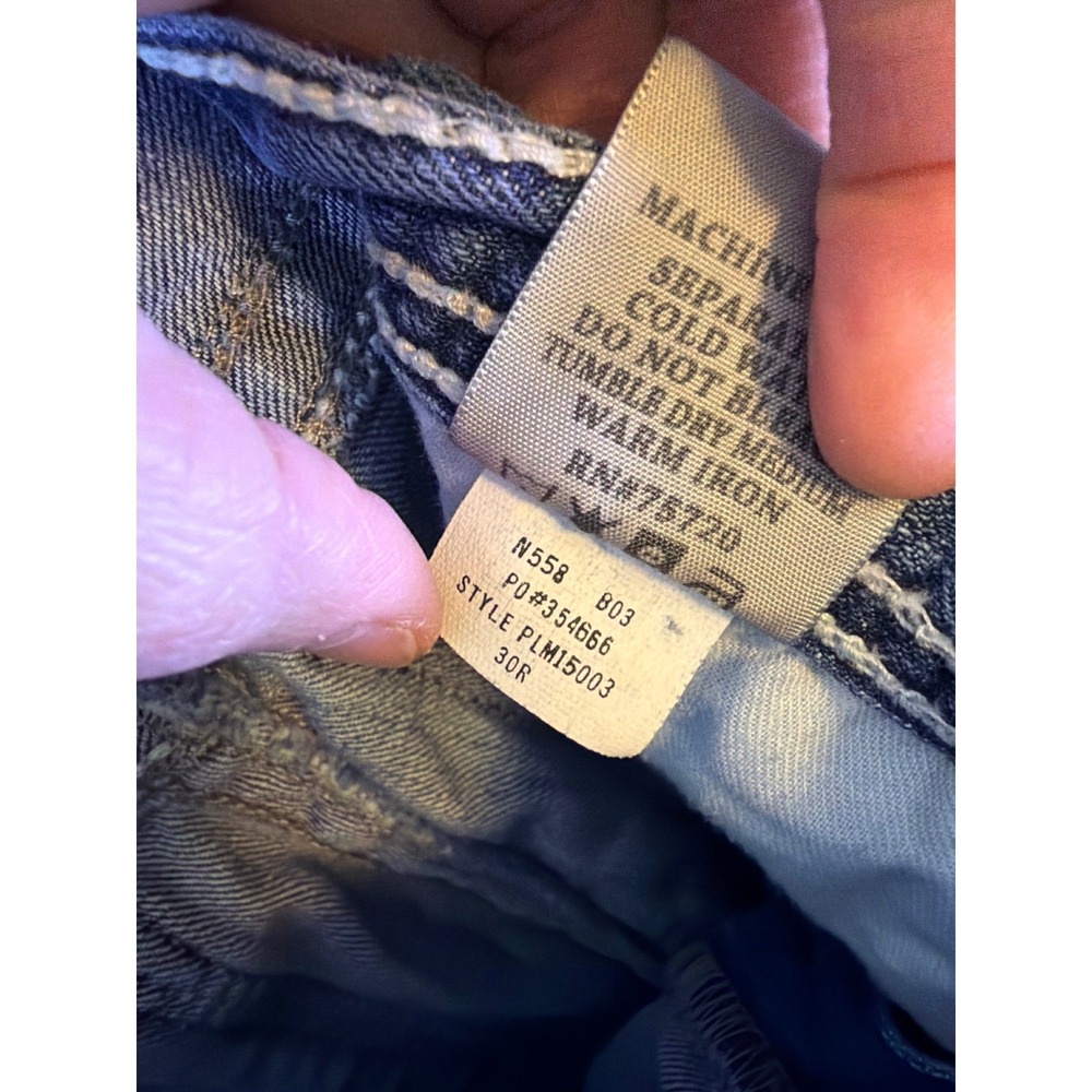 BKE Jake Denim Jeans Mens 30R Blue Bootcut Contrast Stitch PLM15003 Workwear - Picture 6 of 9